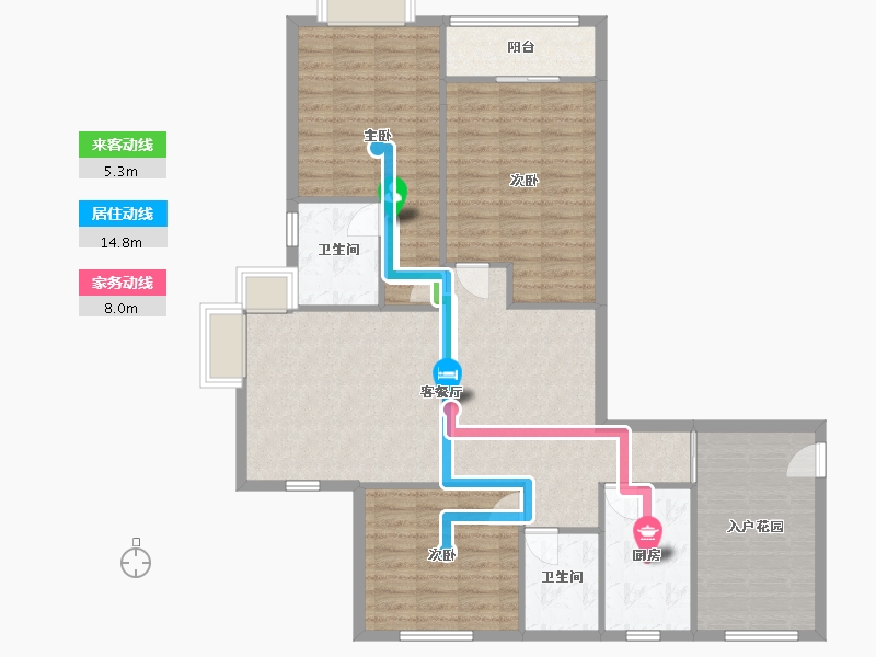 江苏省-无锡市-新丰苑-144.00-户型库-动静线