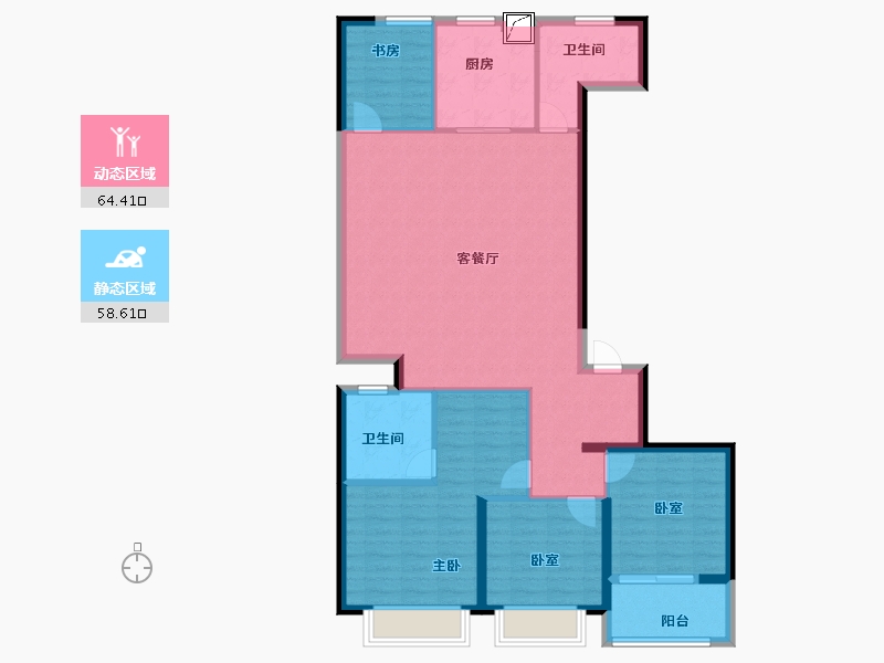 浙江省-宁波市-绿城·通山未来社区-111.41-户型库-动静分区