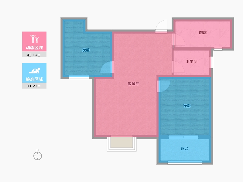 山西省-临汾市-中铁·富丽-64.99-户型库-动静分区