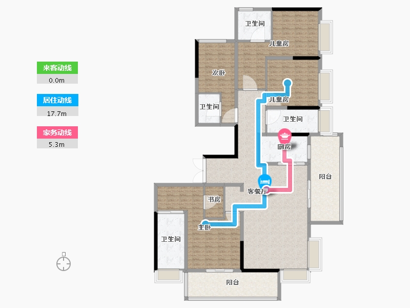 湖北省-宜昌市-宜昌中心紫宸府-192.00-户型库-动静线