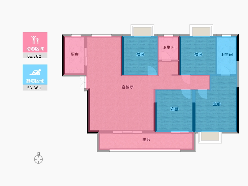 河南省-平顶山市-大唐紫宸苑-110.00-户型库-动静分区