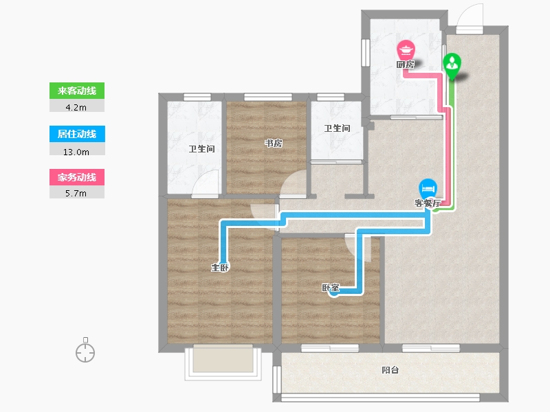 浙江省-宁波市-保利·和颂文华-84.00-户型库-动静线