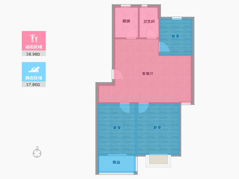 江苏省-南京市-仙居雅苑-69.99-户型库-动静分区