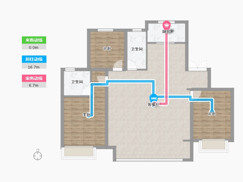 河北省-保定市-嘉禾·复兴公馆-106.11-户型库-动静线