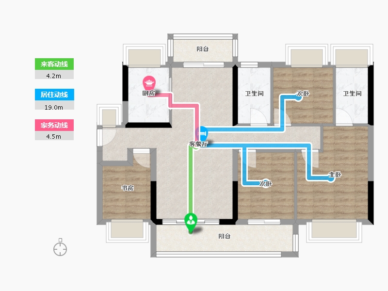 广东省-东莞市-华侨城云瑞府-91.29-户型库-动静线