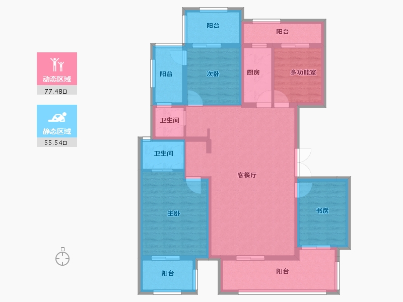 山东省-济南市-昌建·君悦府-118.52-户型库-动静分区