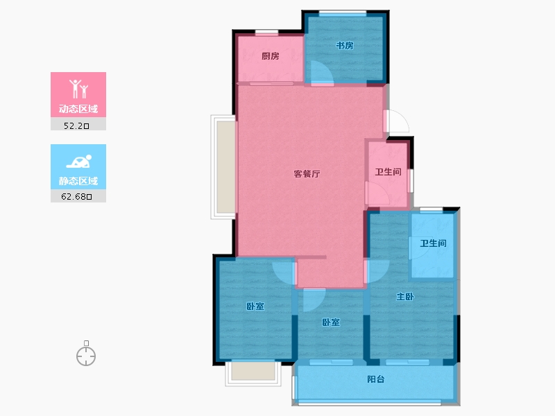 浙江省-宁波市-慧澜学府-104.00-户型库-动静分区