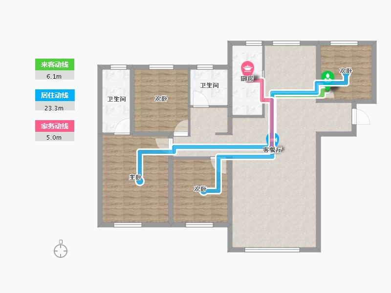 甘肃省-兰州市-浩源太和城-114.40-户型库-动静线