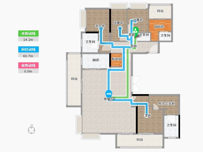 湖北省-宜昌市-宜昌中心紫宸府-272.20-户型库-动静线