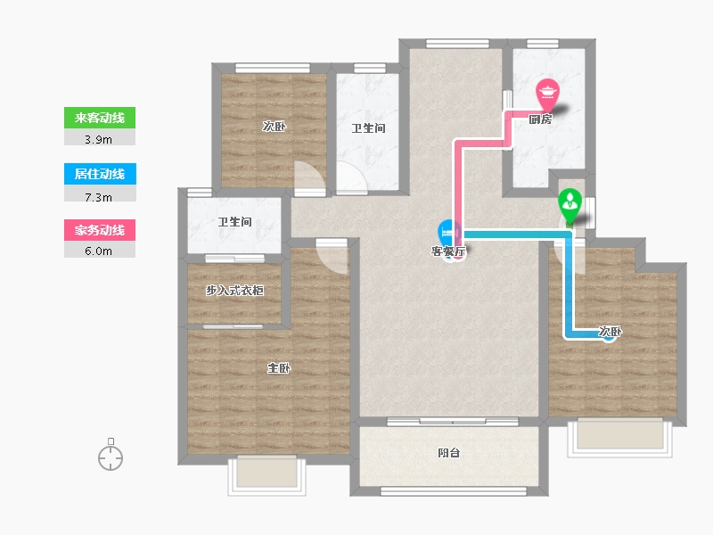 江苏省-苏州市-荣富里-112.00-户型库-动静线