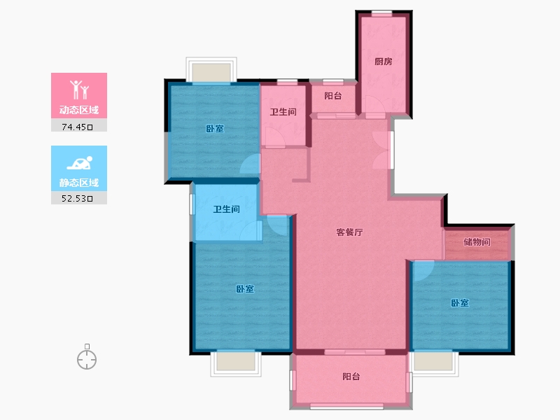 江西省-南昌市-聚贤雅苑-114.40-户型库-动静分区