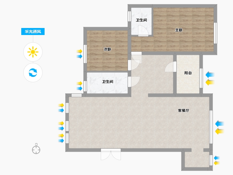 重庆-重庆市-三江希望城-158.00-户型库-采光通风