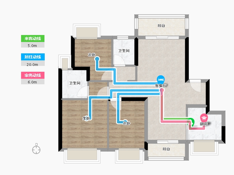 广东省-东莞市-华侨城云瑞府-76.38-户型库-动静线