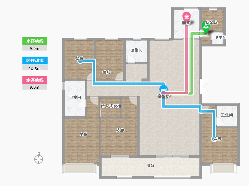 河北省-保定市-嘉禾·复兴公馆-198.58-户型库-动静线