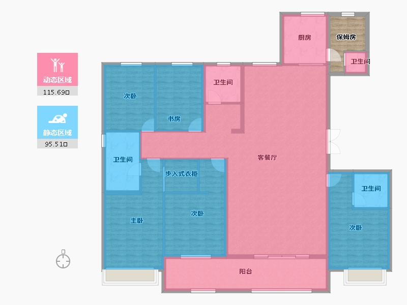 河北省-保定市-嘉禾·复兴公馆-198.58-户型库-动静分区