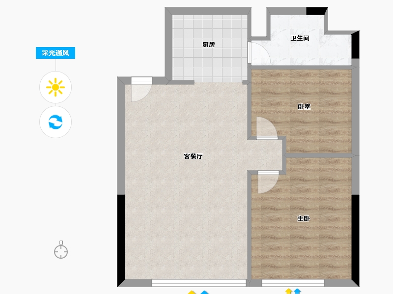 广东省-佛山市-金钻华府-60.00-户型库-采光通风