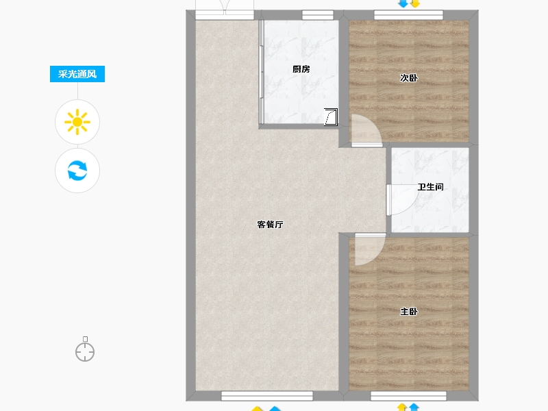 黑龙江省-哈尔滨市-锦秀·新华居-63.35-户型库-采光通风