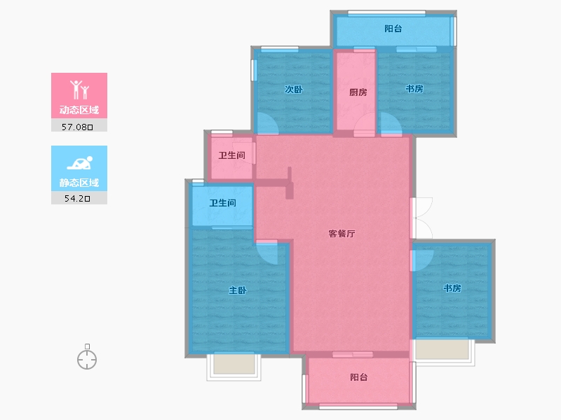 山东省-济南市-昌建·君悦府-99.52-户型库-动静分区