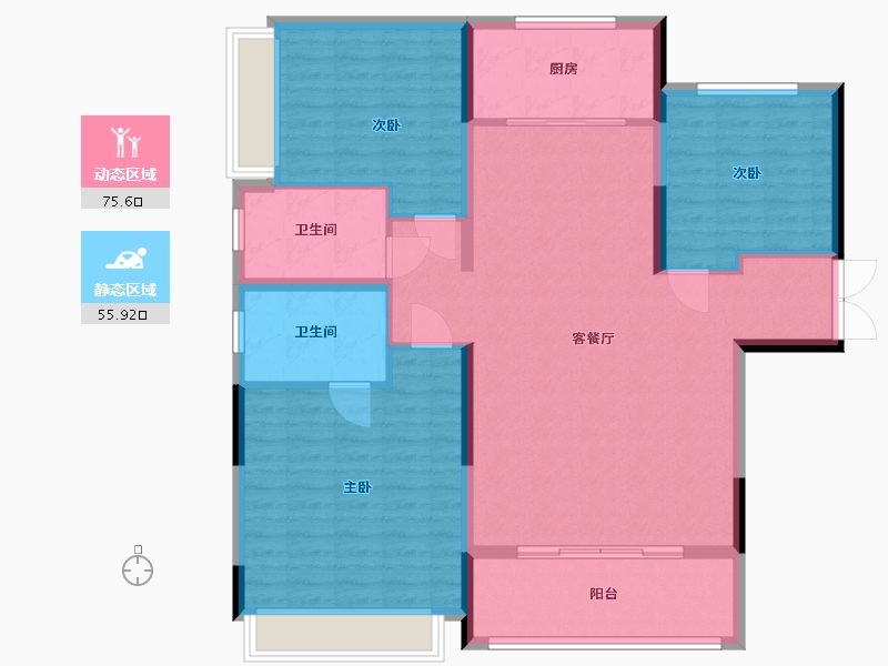 河南省-信阳市-信合江南里-120.00-户型库-动静分区