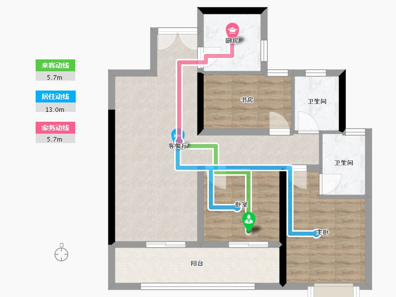 江西省-南昌市-汇仁欣光花园-75.03-户型库-动静线