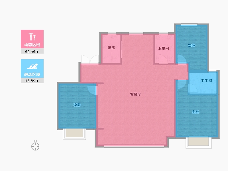 河北省-保定市-嘉禾·复兴公馆-103.72-户型库-动静分区