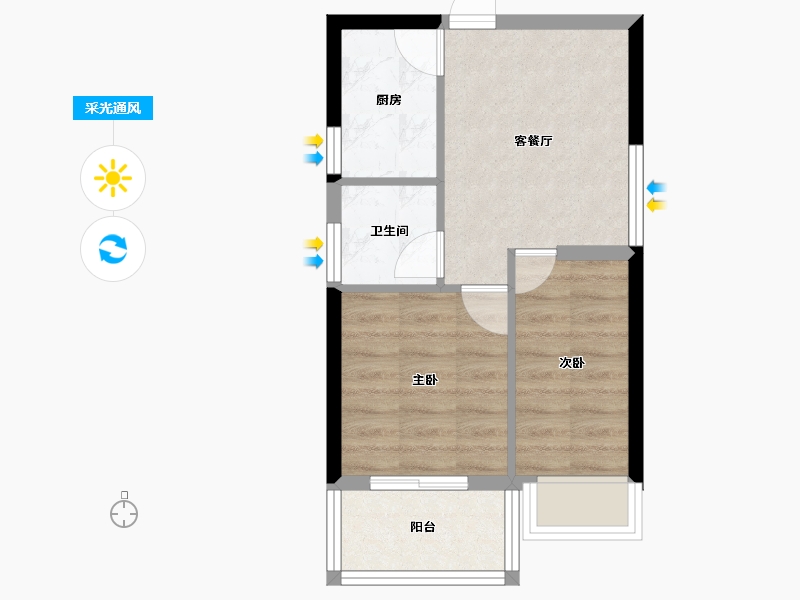 湖北省-十堰市-润扬华府-39.57-户型库-采光通风