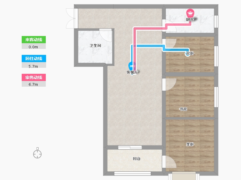 甘肃省-庆阳市-锦润名苑-72.24-户型库-动静线