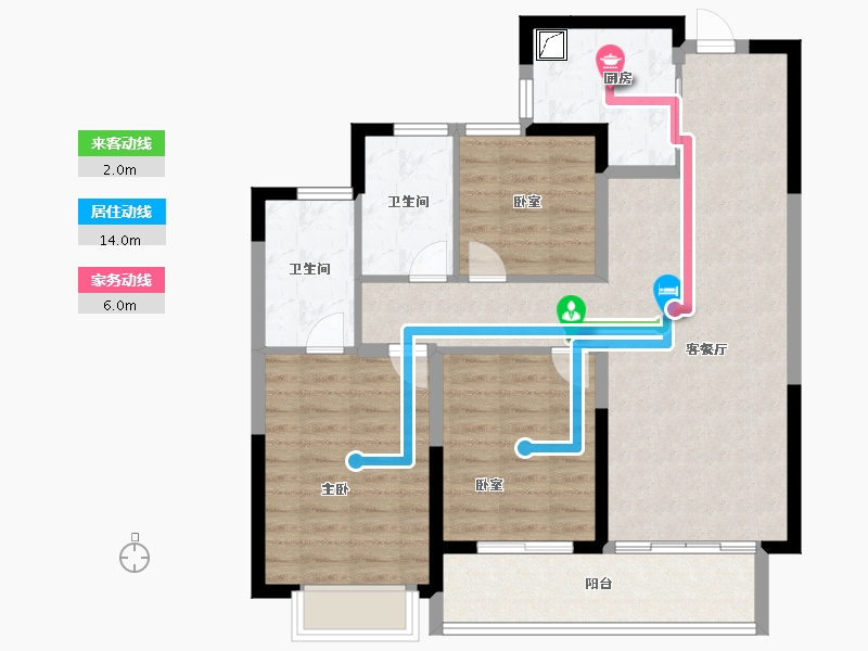 浙江省-宁波市-绿城·通山未来社区-92.16-户型库-动静线