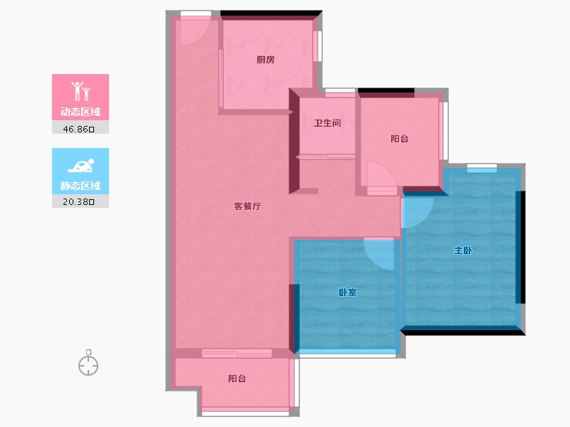 广东省-佛山市-万科天空之城-59.35-户型库-动静分区