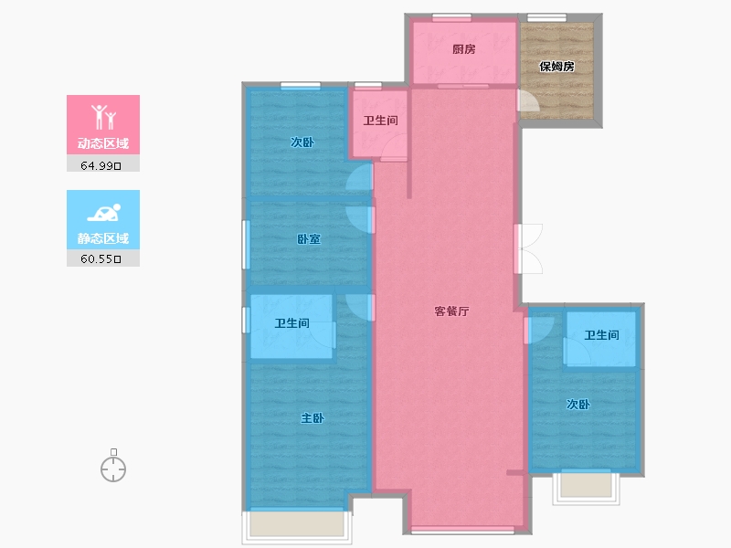 河北省-保定市-嘉禾·复兴公馆-120.03-户型库-动静分区