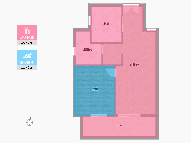 上海-上海市-市北华庭-52.00-户型库-动静分区