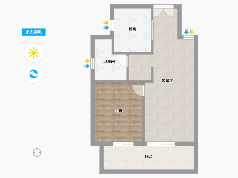 上海-上海市-市北华庭-52.00-户型库-采光通风