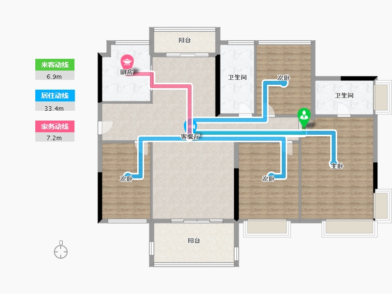 广东省-东莞市-水岸·君悦东方-160.72-户型库-动静线