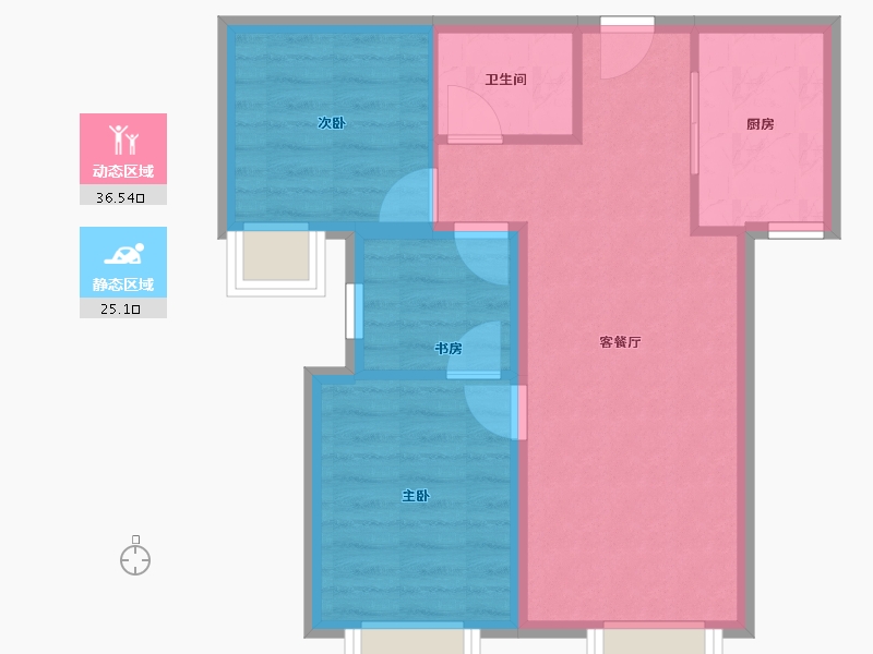 河北省-保定市-爱情城-55.04-户型库-动静分区