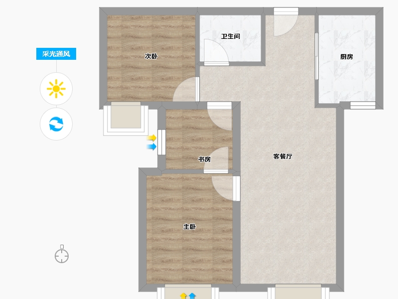 河北省-保定市-爱情城-55.04-户型库-采光通风