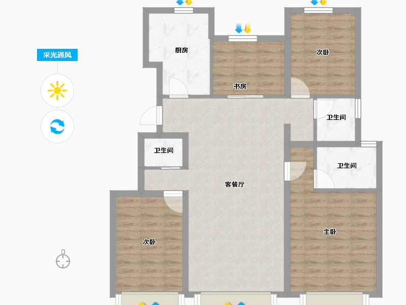 河北省-保定市-爱情城-97.25-户型库-采光通风