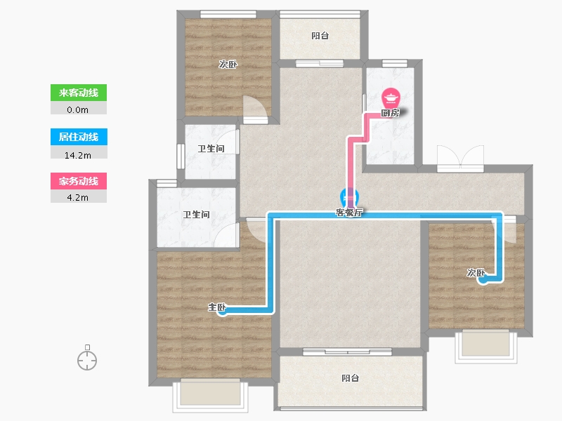 山西省-临汾市-中铁·富丽-101.69-户型库-动静线