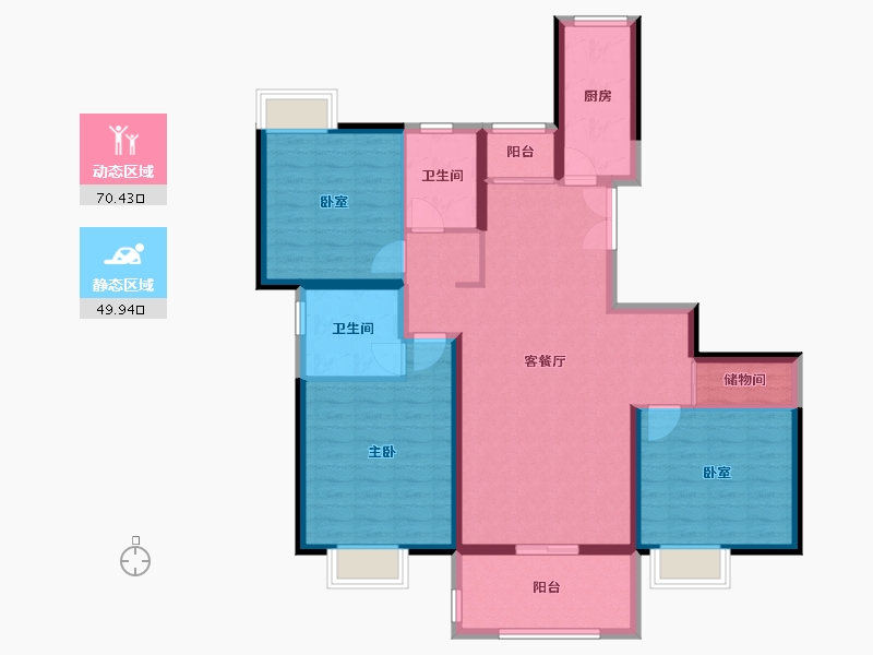 江西省-南昌市-聚贤雅苑-108.00-户型库-动静分区