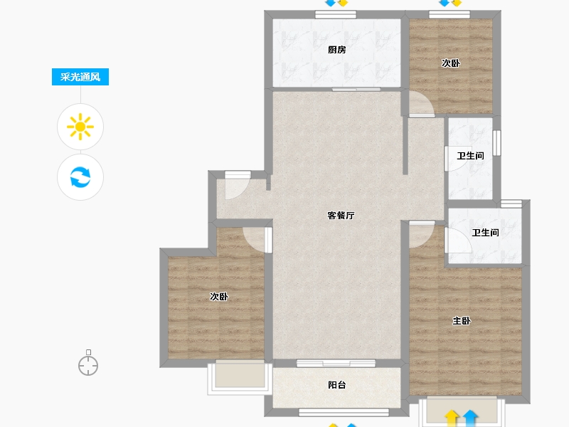 河北省-保定市-云海世家-94.03-户型库-采光通风