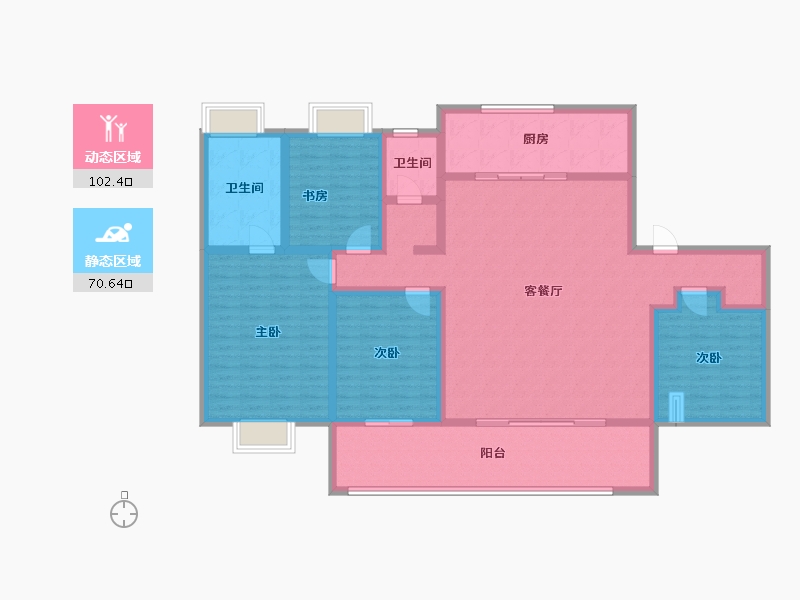 江苏省-南京市-硕和南园·悦庐-156.19-户型库-动静分区