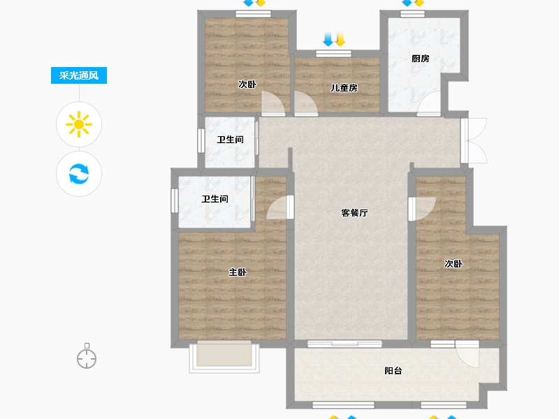 河北省-保定市-中冶未来城-101.13-户型库-采光通风