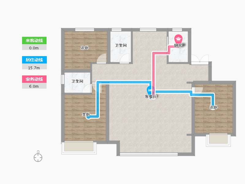 河北省-保定市-嘉禾·复兴公馆-105.93-户型库-动静线