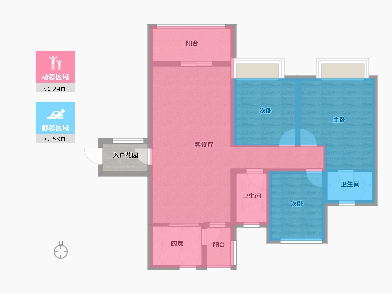 山东省-济南市-昌建·君悦府-86.17-户型库-动静分区