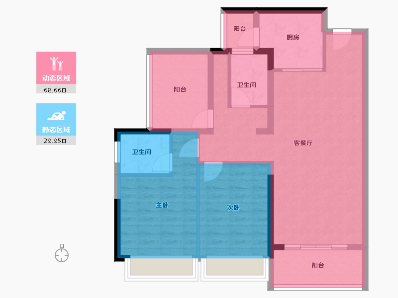 广东省-惠州市-湾上一品-87.97-户型库-动静分区