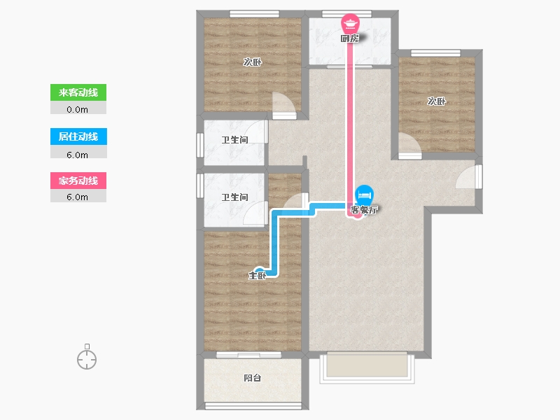 山西省-临汾市-中铁·富丽-89.31-户型库-动静线