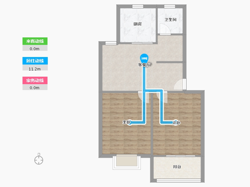 江苏省-苏州市-文溪花苑-65.78-户型库-动静线