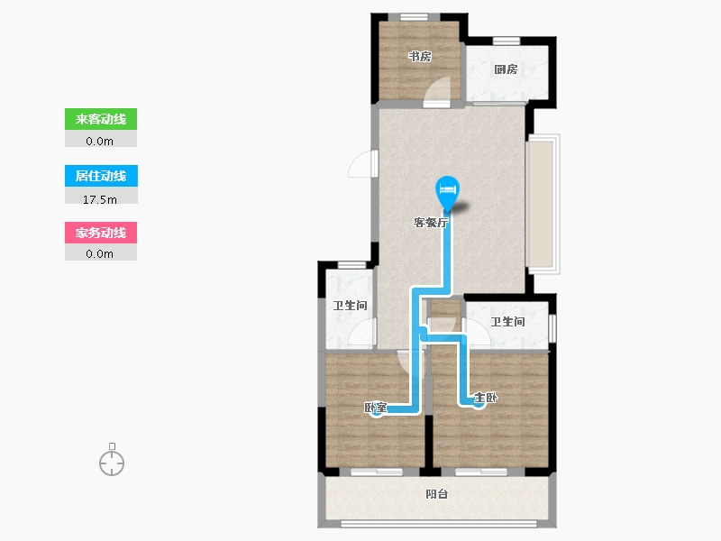 浙江省-宁波市-慧澜学府-88.00-户型库-动静线