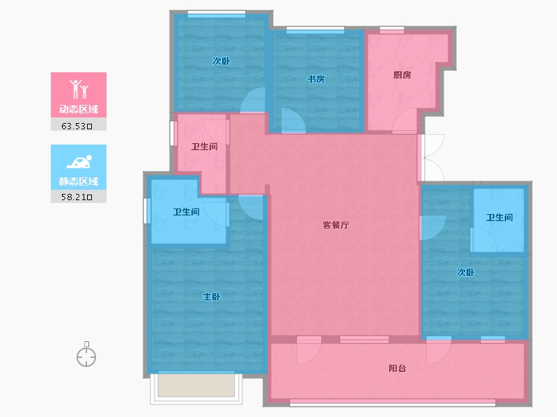 河北省-保定市-中冶未来城-109.29-户型库-动静分区