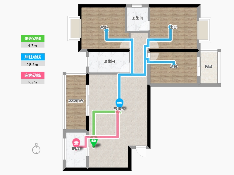 湖北省-十堰市-润扬华府-92.42-户型库-动静线