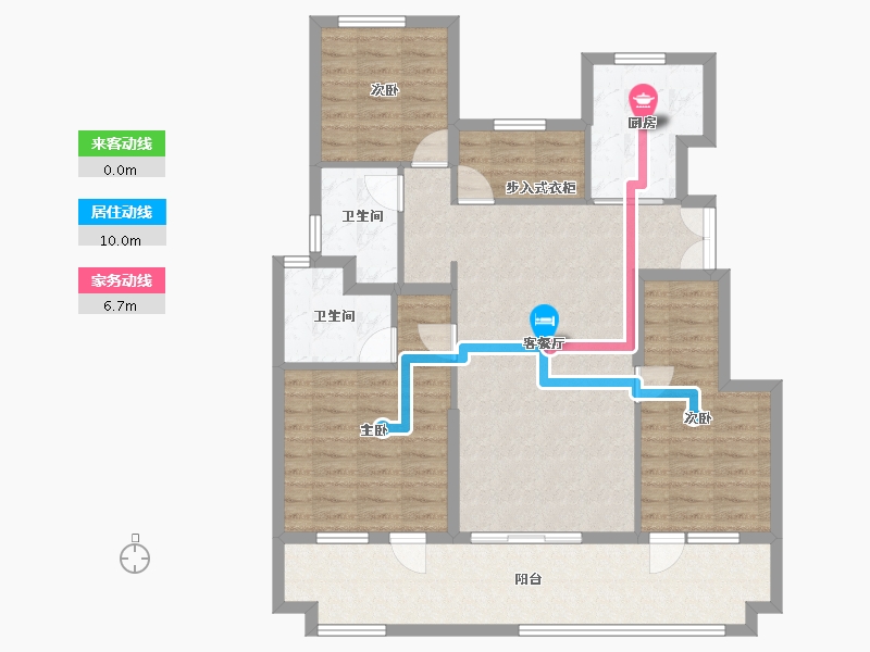 河北省-保定市-中冶未来城-105.81-户型库-动静线